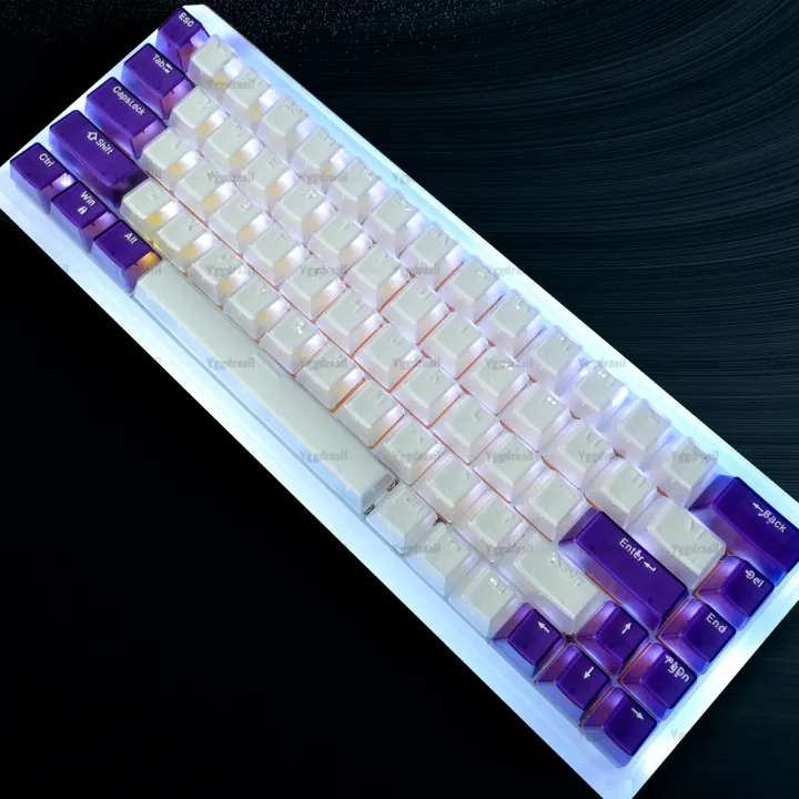 114-pbt-key-caps-oem-profile-for-mechanical-keyboard-double-shot-molding-cute-four-sides-ice-crystal-transparent-backlit-keycaps