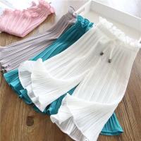 Girls Pants Loose Thin Wide Leg Pants for Children Summer Fashion Casual Pants Summer Clothes Mosquito-proof Pants
