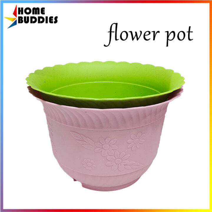 Plastic Flower Pots Outdoor Garden Planters with Multiple Drain Holes