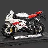 【RUM】1:18 Scale Yamaha R6โลหะผสมโมเดลรถจักรยานยนต์ของเล่นรถเหล็กหล่อสำหรับเด็กผู้ชายของขวัญวันเกิดของเล่นเด็กเก็บรถ