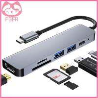 FGFR USB ชาร์จ PD ขาตั้งแบบพกพาฮับ C ตัวแปลงแบบหลายพอร์ต4K HDMI Type-C