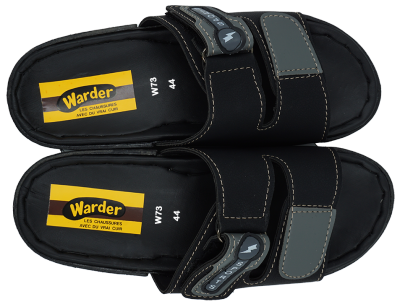 Warder รองเท้าชาย  รุ่น W73 สีดำ (รองเท้าพื้นสูง ดูสูงขึ้นเมื่อใส่)