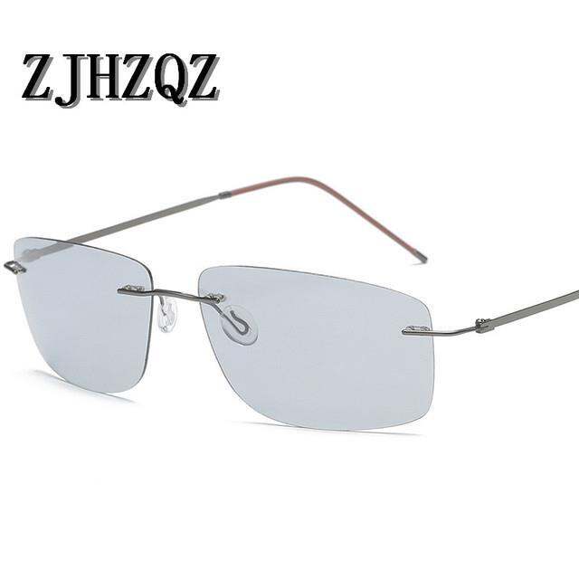 ultra-light-hingeless-rimless-titanium-polarized-photochromatic-sunglasses-outdoor-driving-black-gray-transition-chameleon-lens