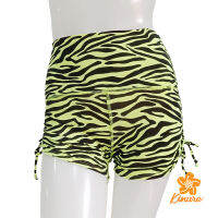 กางเกงขาสั้น ใส่ออกกำลังกาย เล่นโยคะ ว่ายน้ำ Zebra Green-Black Kinare สินค้าไทย