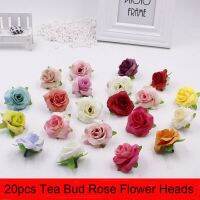 【DT】 hot  20pcs 4cm Artificial Mini Tea Bud Silk Rose Flower Heads Party Home Garden Decoration DIY Bridal Wreath Wedding Arch Flowers