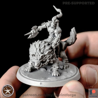 โมเดล World of Warcraft figures Orc Wolf Rider (scale 1/25 , 1/35)