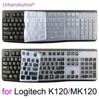 ♟ K120 MK120 Keyboard Cover for Logitech K120 MK120 Silicone Protector Skin Case Film Slim Thin Transparent Clear Black Pink