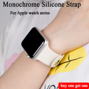 Dây đeo bằng silicon cho Apple Watch 45mm 41mm 38mm 44mm 42mm 40mm Vòng