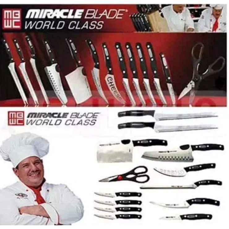 Miracle Blade IV World Class Professional Series 13 Piece Chef's Knife  Collection - Ergonomic and Versatile Flash Forged Blades