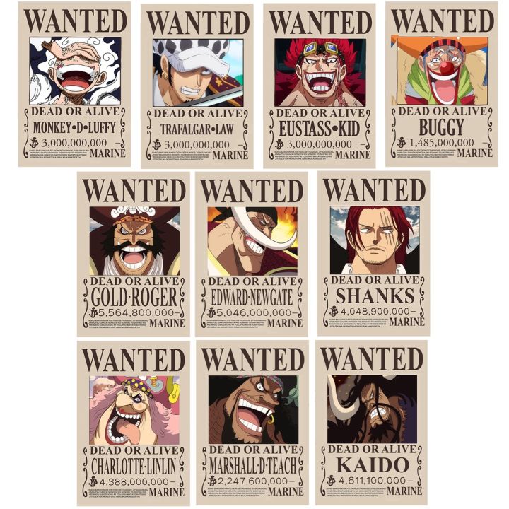 New Bounty One piece Yonko Wanted Poster | Lazada PH