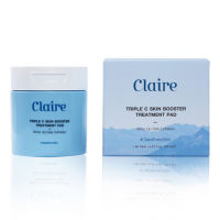 Claire Triple C Skin Booster Treatment Pad แคลร์ ซีรั่มแผ่น [60 แผ่น ] ผิวเรียบเนียน นุ่ม ชุ่มชื่น