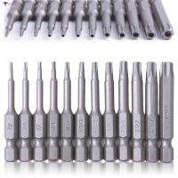 หัว Hex Torx ชิ้นส่วนสกรูไดรเวอร์เครื่องมือ T5-T40เซ็ตแม่เหล็ก WF 12ชิ้น50มม. 1/4นิ้ว