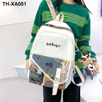 New fashion middle school student schoolbag bag campus trendy backpack cute and versatile ins sports niche