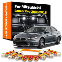 LED ภายใน8ชิ้นสำหรับ Mitsubishi Lancer Evo IX X 8 9 10 2003-2015 Canbus หลอดไฟรถยนต์ในร่มโดมแผนที่ชุดไฟอ่านหนังสือ