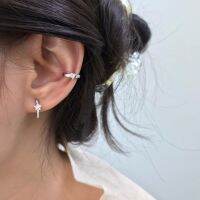 Winterwinter Jewelry Silver925 : เครื่องประดับเงินแท้ เงินแท้925 Ear cuff ต่างหูหนีบ cz รูปหัวใจ ไม่ต้องเจาะ สามารถบีบหรือขยายเองได้ ( ราคาต่อข้าง )