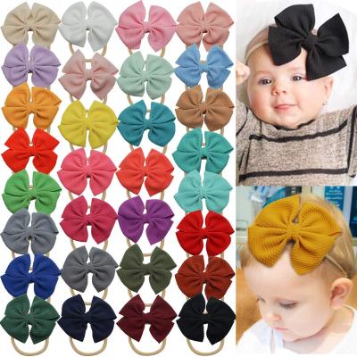 30Pcs Hair Bows Nylon Headbands Super Stretchy Baby Hairbands Hair Accessories for Newborn Infant Toddler