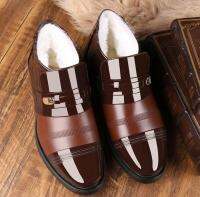 Man Business Luxe Oxford Schoenen Mannen Winter Lederen Boots Formele Kleding Schoenen Mannelijke Office Party Wedding Schoenen