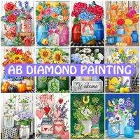 ❈ Diamond Art Painting Kits Vase Beads Embroidery Flower Mosaic Cross Stitch Daisy Handicraft Pictures For The Home