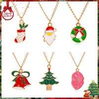 [COD] European and cross-border new necklace tree Claus donut dripping oil ornaments