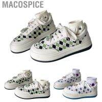 COD Macospice Womens Sneakers  Casual Platform Slip PU Leather for Walking