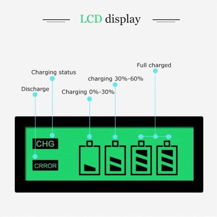 lcd-เครื่องชาร์จ-super-quick-charger-bty-ถ่านชาร์จ-aaa-4300-mah-nimh-rechargeable-battery-8-ก้อน-h