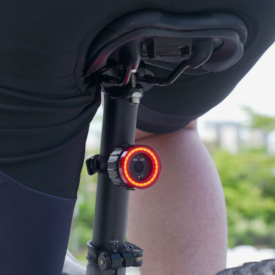 จักรยานไฟท้ายเบรกและแสง Sensing ด้านหลังจักรยานแสงขี่จักรยานความปลอดภัยไฟเตือนกันน้ำที่มี6โหมดแสงสำหรับ MTB จักรยานเสือภูเขาจักรยานถนน