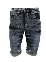 TPPJEANS CPJ Shorts Denim กางเกงยีนส์ขาสั้นชายสีบลูฟอกจับยับเซอร์ เป้าซิป ผ้ายืดทรงสลิม Size 26-36 รับชำระปลายทาง