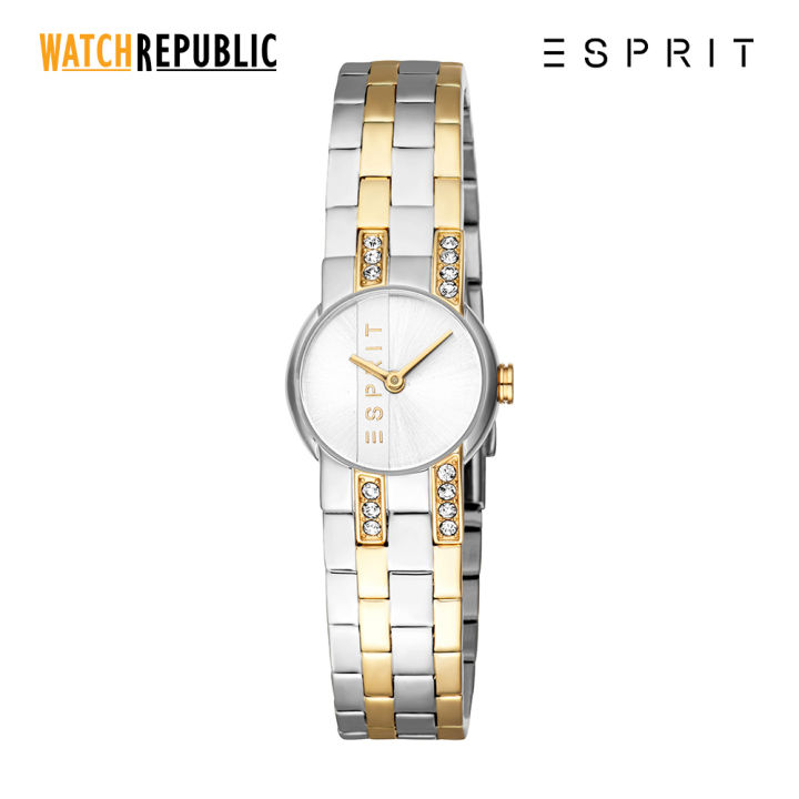 Esprit Luna Two Tone Stainless Steel Analog Quartz Watch For Women ...