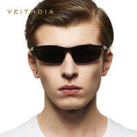 VEITHDIA 2022 New Design Aluminum Magnesium Sunglasses Polarized Men Semi rimless Coating Mirror Sun Glasses Eyewear Accessories