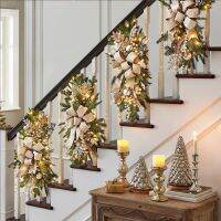 Christmas Wreath Christmas Front Door Window Stairs Wreaths 16 inches Stairway Swag Trim Christmas Holiday Decoration