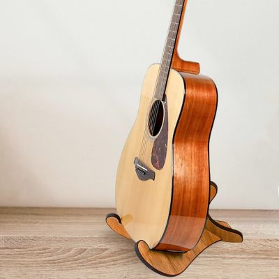 ；‘【；。 1PC Wooden/PVC Guitar Stand Rack Vertical Ukulele Display Stand Rack Anti-Slip Foldable Holder Musical Strings Instrument Parts