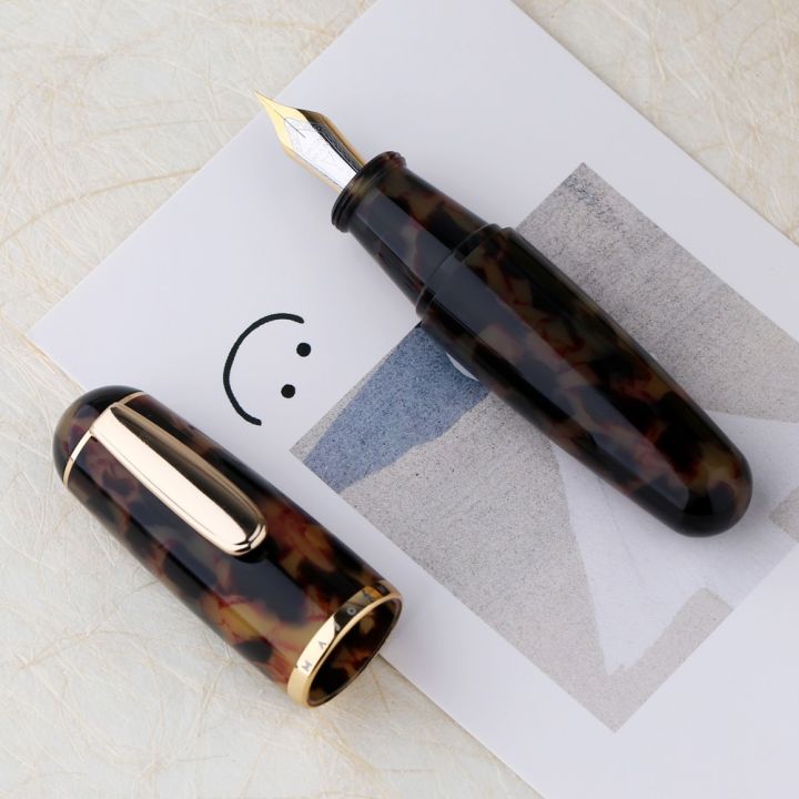 ชุดของขวัญเขียนปากกาเจลแบบพกพาหัวปากกาอิริเดียมอะคริลิคใสไม้ขนาดเล็ก-q1-f-m-ปากกาหมึกซึมแบบพกพา