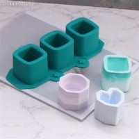 ✉✺ Round Square Fleshy Flowerpot Silicone Mold DIY Potted Vase Gypsum Concrete Mold Flower Pot with Base Plaster Resin Mold