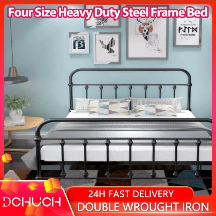 【hot】Four sizes high load bearing single bed frame double bed frame ...