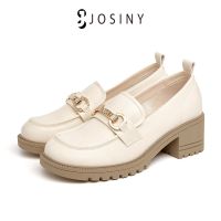 ❉❃▦ JOSINY รองเท้าโลฟเฟอร์ หนังนิ่ม ส้นแบน 5.5 ซม. สไตล์อังกฤษ สําหรับผู้หญิง