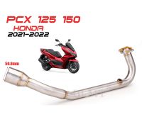 Motorcycle Exhaust Escape Modify Muffler System Front Link Pipe 51mm Connecting For Honda PCX125 PCX150 PCX 125 150 2021 2022