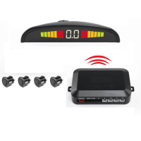 Wireless Car Auto Parktronic Parking Sensor System With 4 Sensors Reversing Car Parking Radar Monitor Detector LED Display