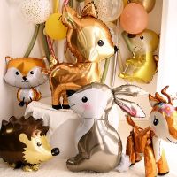 ◎■♞ Jungle Safari Theme Deer Foil Balloon Adult Kids Birthday Decoration Animal Balloon Baby Shower Safari Party Decor Supplies