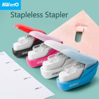 KW-triO Stapleless Stapler Book Paper Stapling Stapler Safe Portable No Staples Stapler DIY Paper Binding School Office Supplies Staplers Punches