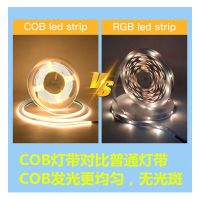 20235MM กว้าง cob แถบไฟมีกาวในตัวบางเฉียบ 12V แรงดันต่ำยืดหยุ่นแถบไฟตกแต่งตู้สายไฟ 24V480 โคมไฟ