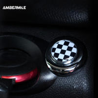 AMBERMILE รถเครื่องยนต์จุดระเบิดปุ่มเริ่มต้นปกสติ๊กเกอร์เงินสำหรับ Mini Cooper R50 R53 R55 R56 R57 R59 R60 R61รถจัดแต่งทรงผม