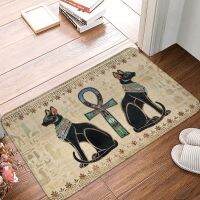 Ancient Egypt Egyptian Anti-Slip Doormat Kitchen Mat Cats And Ankh Cross Hallway Carpet Entrance Door Rug Home Decorative