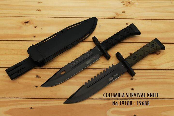 มีด-columbia-รุ่น-1968a-1918b-มีดsuvivalขนาดพกพาสำหรับลุยป่า-พร้อมซองแข็ง