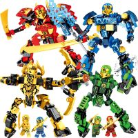 Assembled Building Blocks Boy Puzzle LEGO Education Phantom Ninja Minifigure Dragon Mech Flying Dragon Toy Childrens Gift 【AUG】