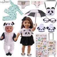 12 Pcs Cute Panda Theme Doll Clothes Accessories Choose for 18 Inch Girl Doll and 43 cm New Born Baby Items and Our Generation