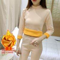 (CAES Premium)บวกกำมะหยี่หนาชุดชั้นในความร้อนสูทกางเกงขายาวผู้หญิง39; S แน่นกระชับสวมใส่ภายในเสื้อบอททอม