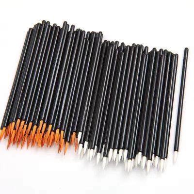 5/50/100Pcs Professional Beauty Makeup Eyeliner Brushes With Cap Fine Nylon Hair Make Up Brush Disposable Fiber Eyeliner Brushes Makeup Brushes Sets