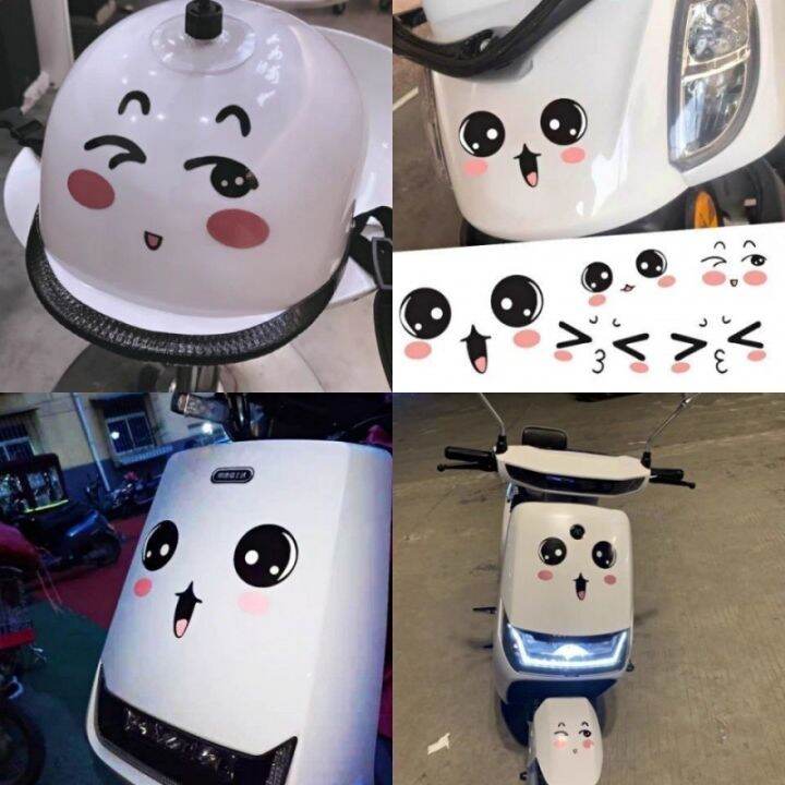 【HOT】 Emoticon Stiker Car Spion Electric Cute Cute Cartoon Aksesori Car ...