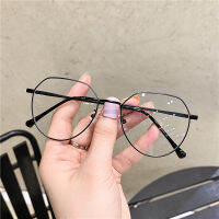 Fast Shipping Factory Outlet Retro Irregular Glasses Box WomenS Net Red Model Super Light -Frivolous Blue Myopia