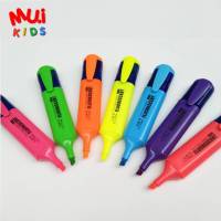 muikids ปากกาเน้นข้อความ ปากกาไฮไลท์ ปากกามาร์คเกอร์ สีสด ใช้ได้นาน ไม่หมดเร็ว